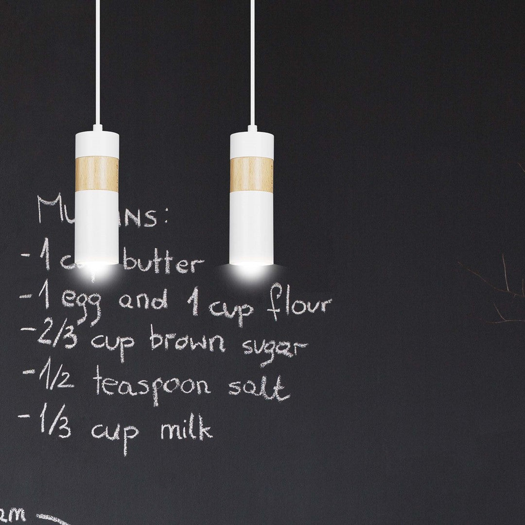 Loftlampe AKARI 2 - Hvid / Træ - Nordic Unique