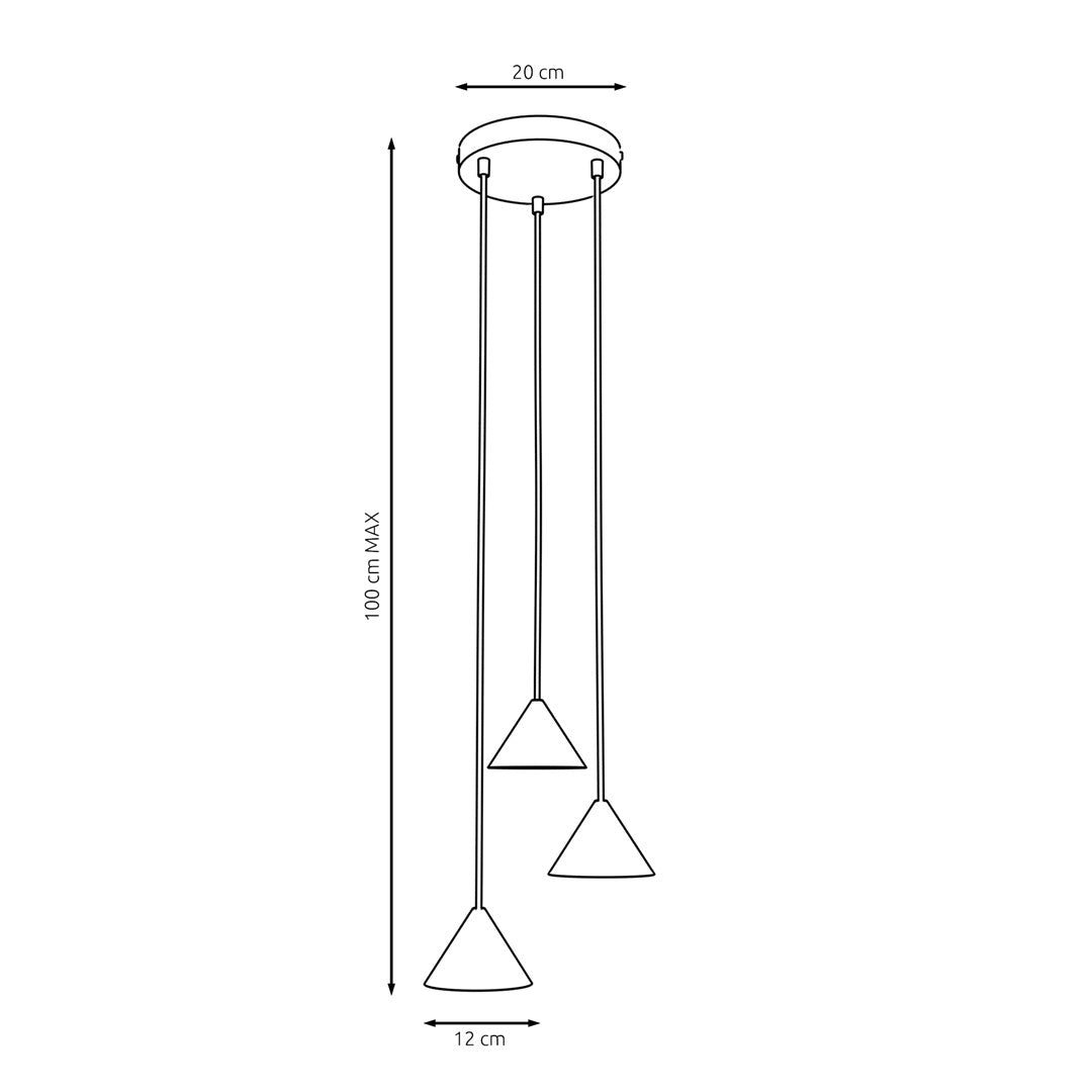 Loftlampe ELIT 3 Premium - Guld / Sort - Nordic Unique