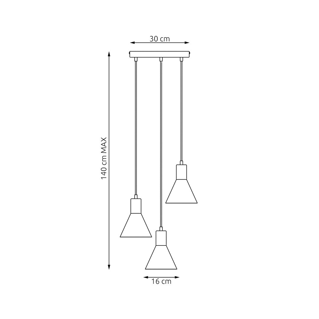 Loftlampe ROSA 3 Premium - Hvid / Guld - Nordic Unique