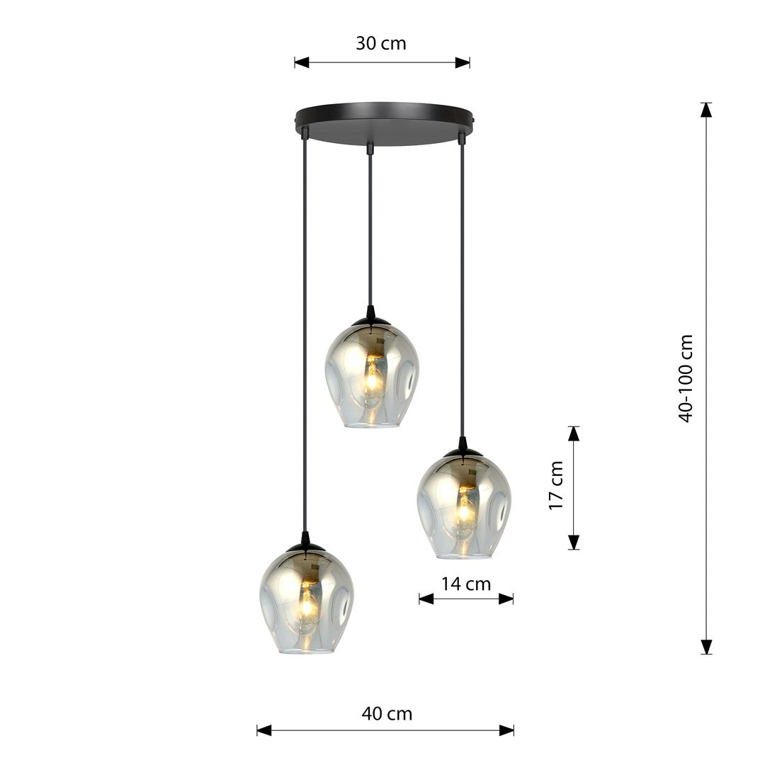 Loftlampe ISTAR 3 Premium - Sort / Grafit - Nordic Unique