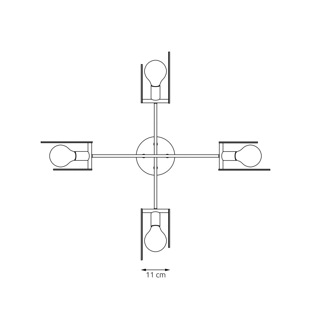 Loftlampe SKIVE 4 - Sort / Træ - Nordic Unique