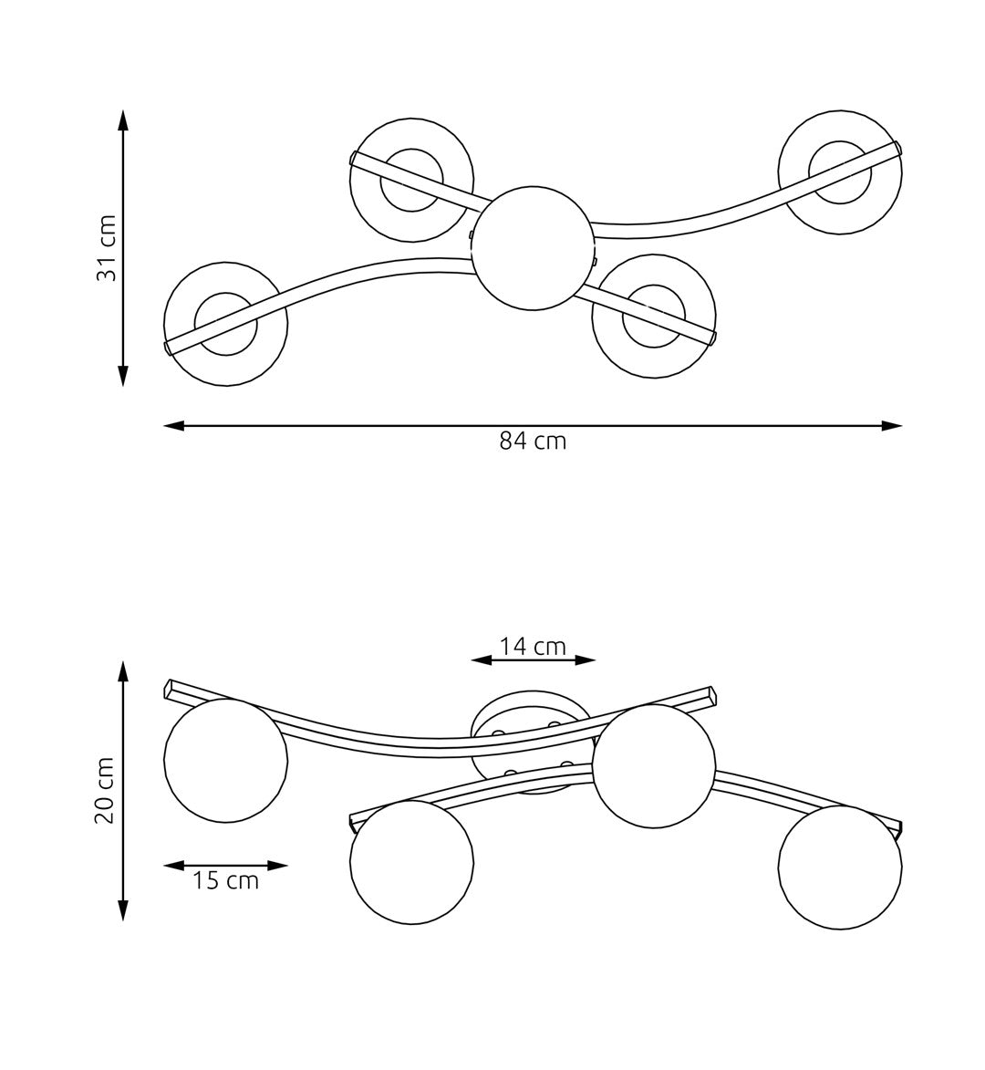 Loftlampe OPUS 4 - Sort / Grafit - Nordic Unique