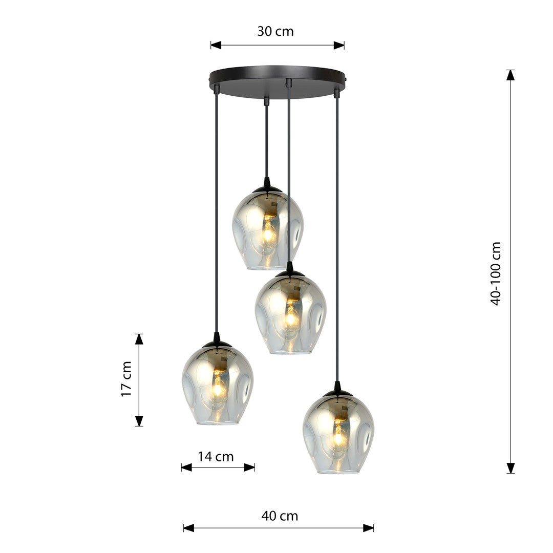 Loftlampe ISTAR 4 Premium - Sort / Grafit - Nordic Unique