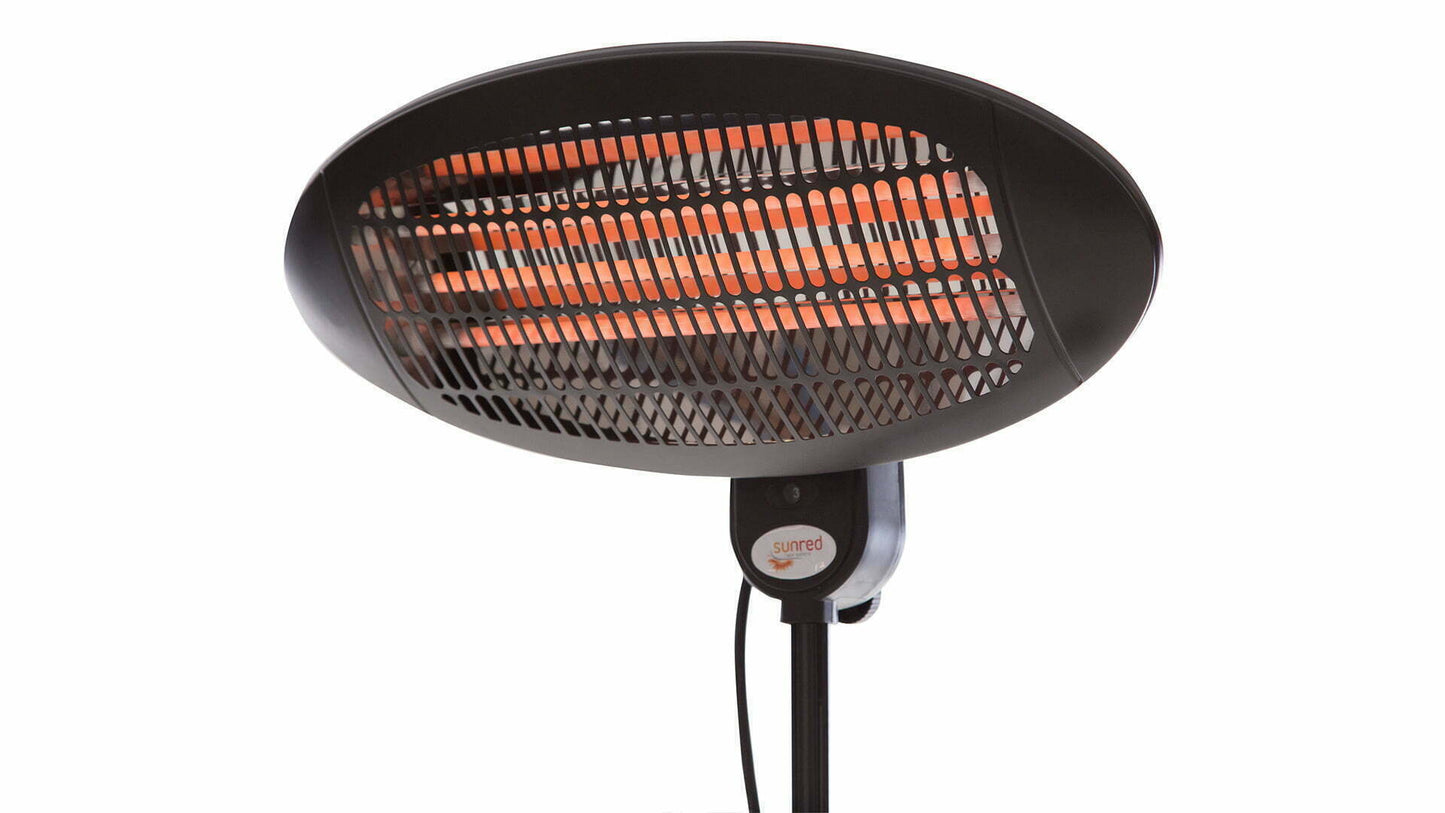 Elektra Quartz Fritstående Terrassevarmer – Sort (2000W) - Nordic Unique