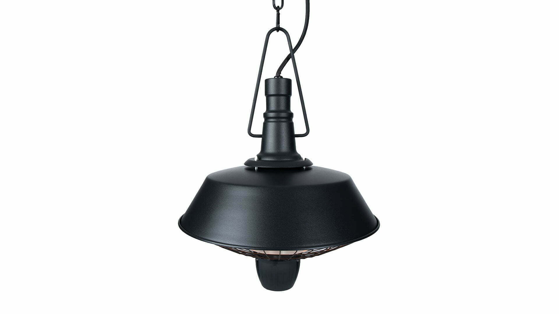 Indus Bright Hængende Terrassevarmer – Sort (2100W) - Nordic Unique