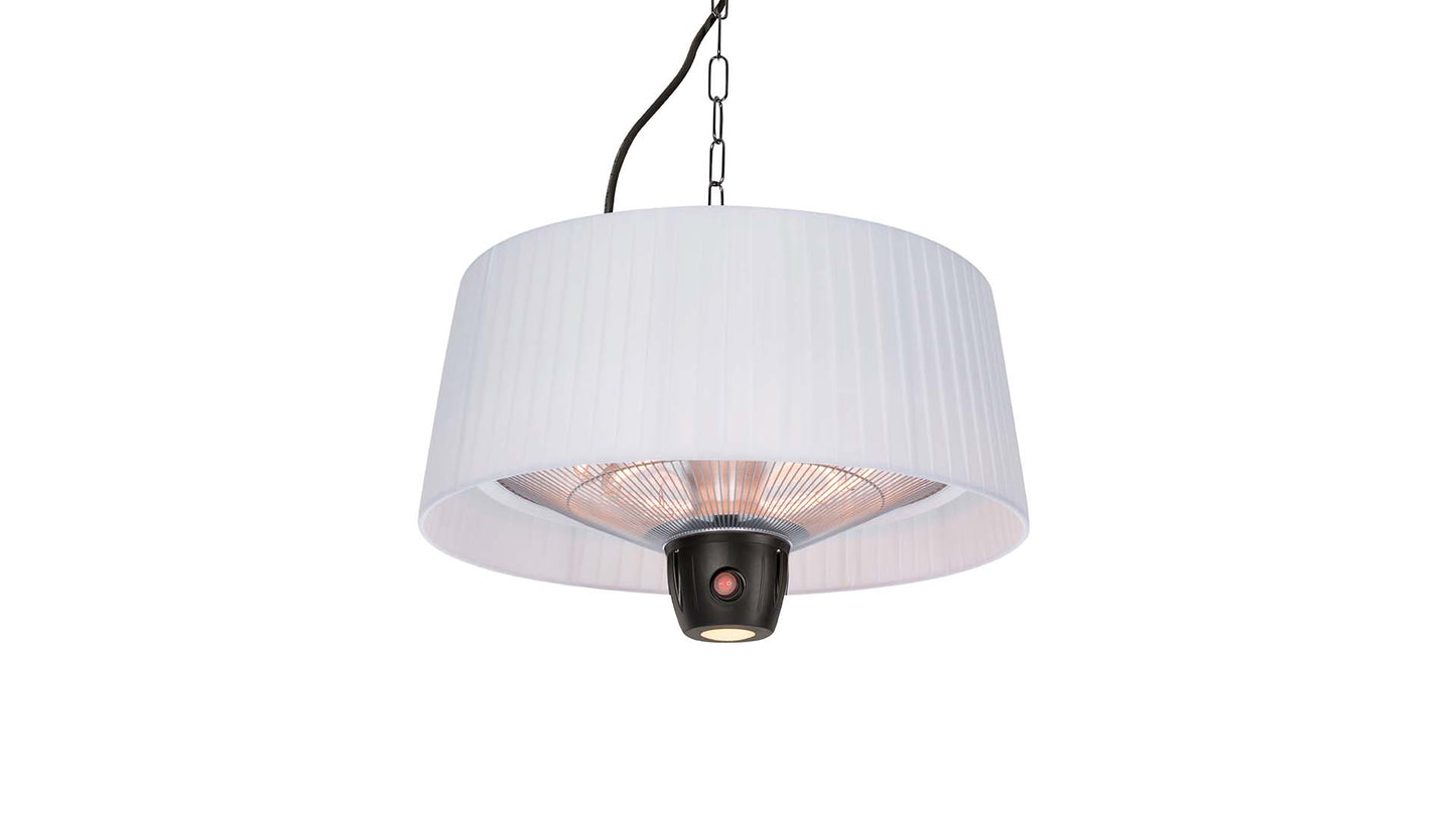 Compact Artix Bright Hængende Terrassevarmer – Hvid (1500W) - Nordic Unique