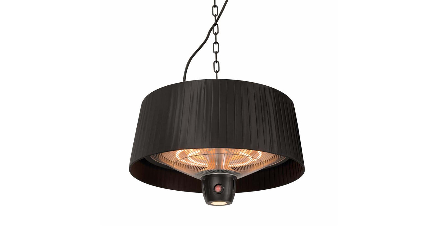 Compact Artix Bright Hængende Terrassevarmer – Sort (1500W) - Nordic Unique