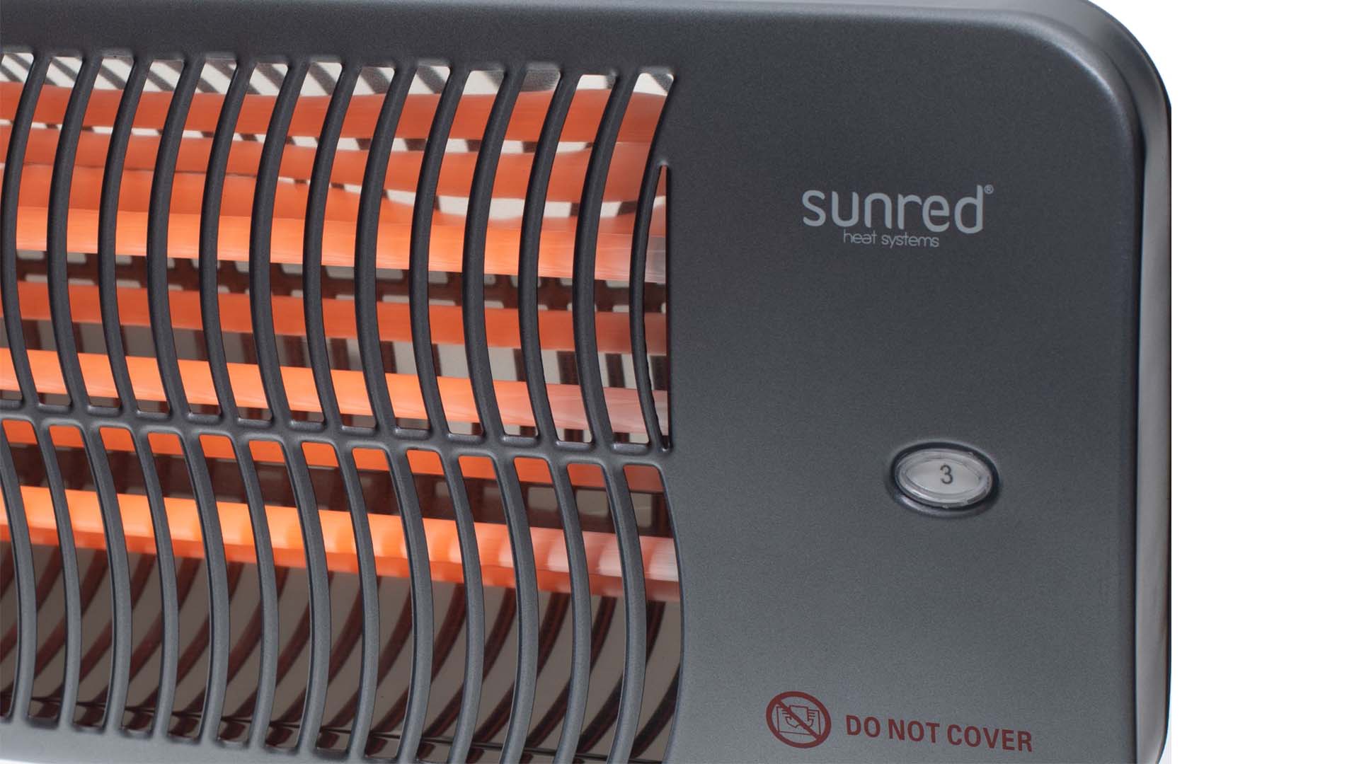 Lugo Quartz Vægmonteret Terrassevarmer – Grå (2000W) - Nordic Unique