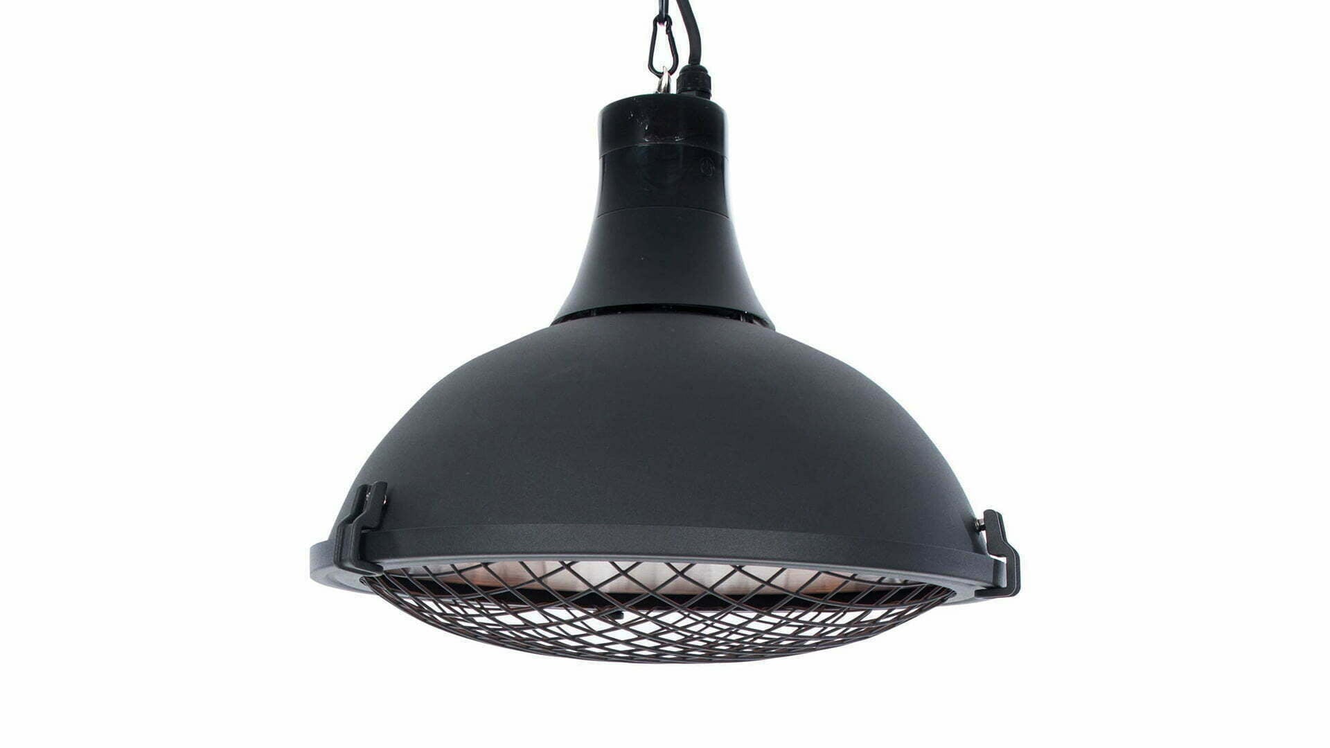 Indus II Bright Hængende Terrassevarmer – Sort (2100W) - Nordic Unique