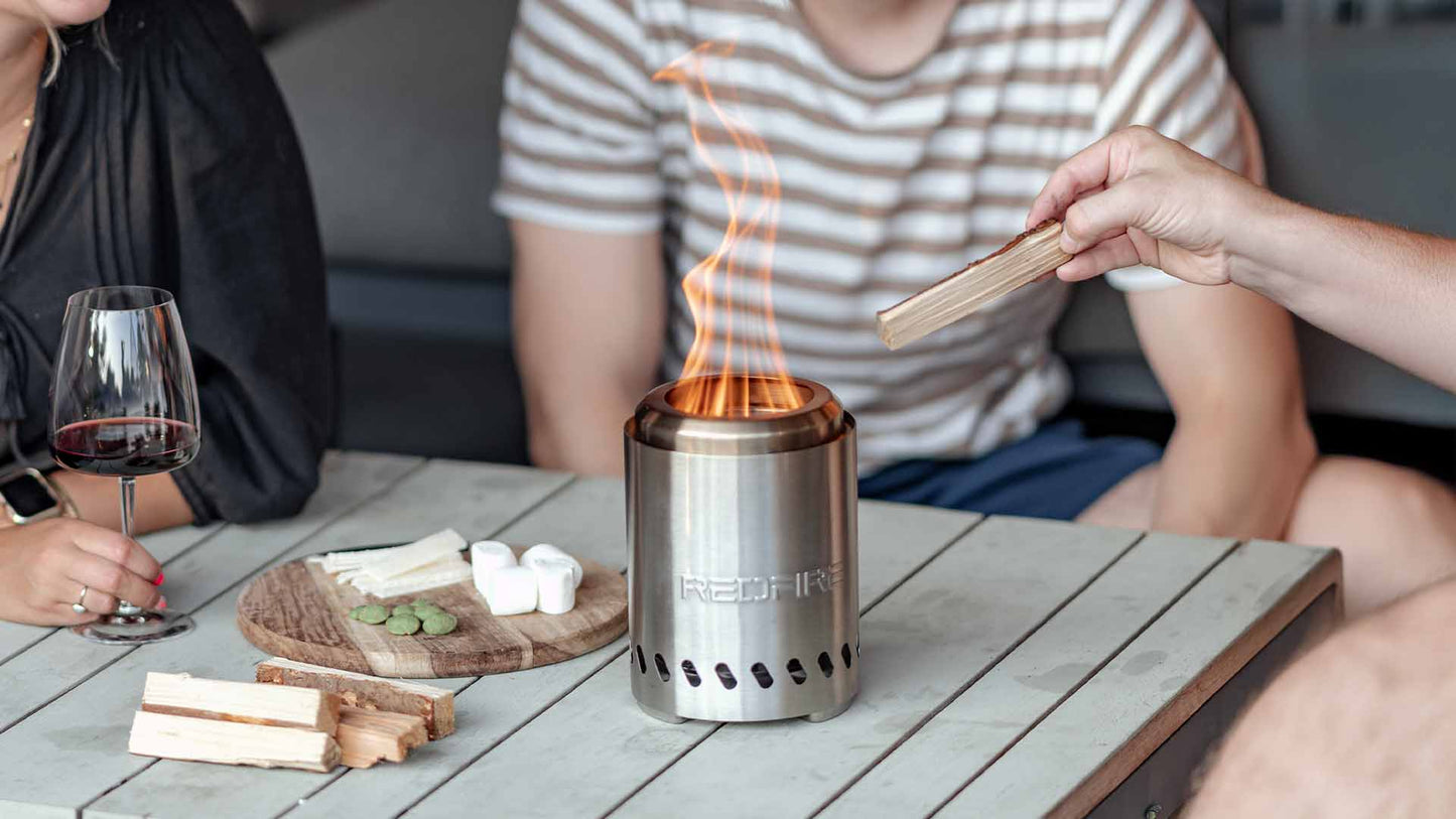 Volcano Bordpejs Bålfad S – Rustfrit Stål - Nordic Unique