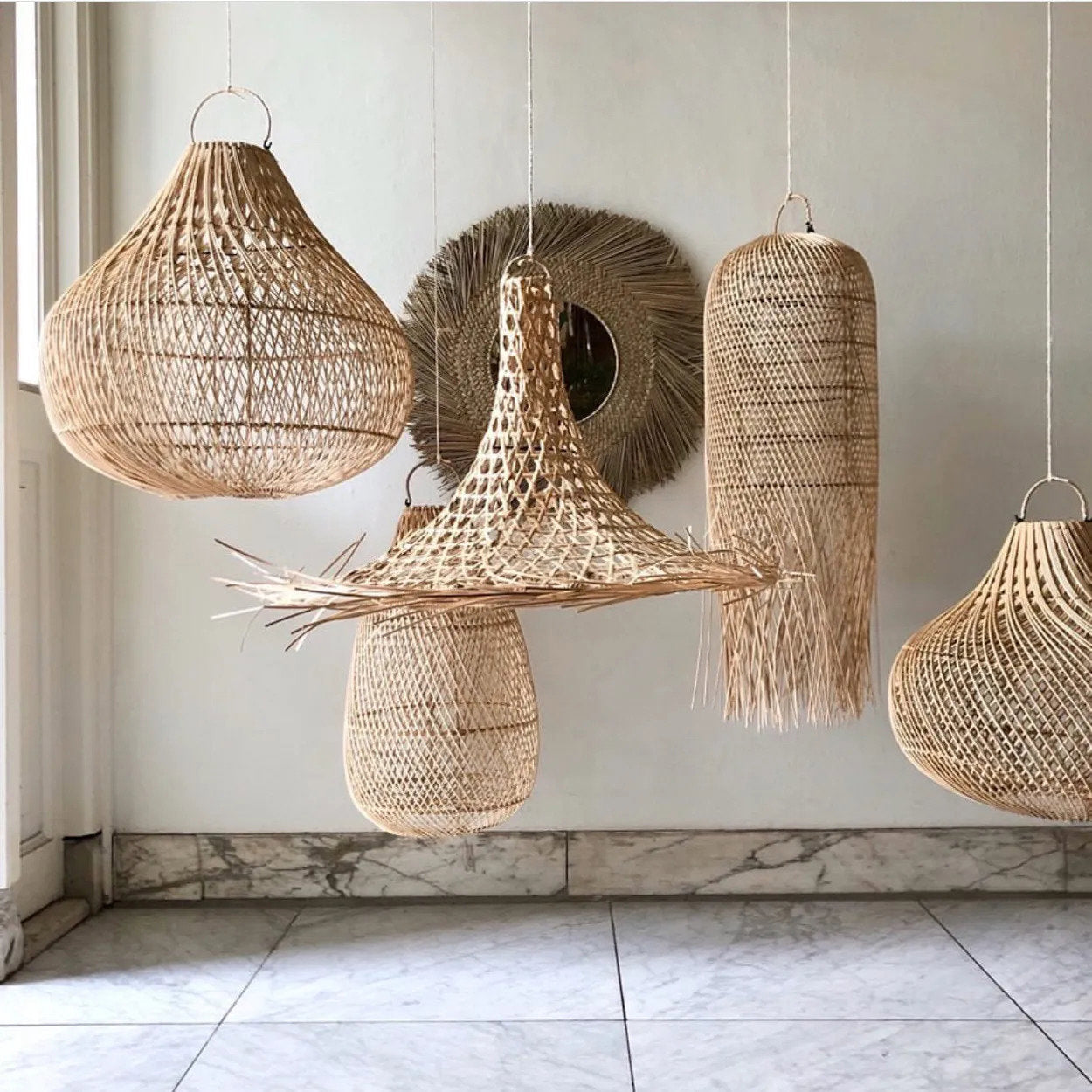 Mykonos lamphänge - Naturlig - M
