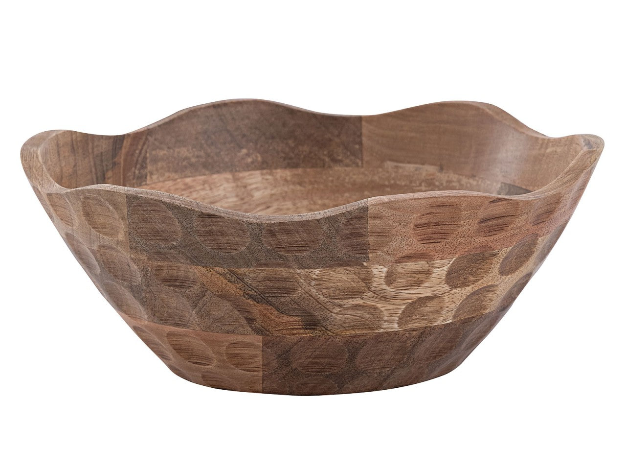 Dekorationsskåle Origin – 8 stk Runde Træskåle i Massivt Mangotræ