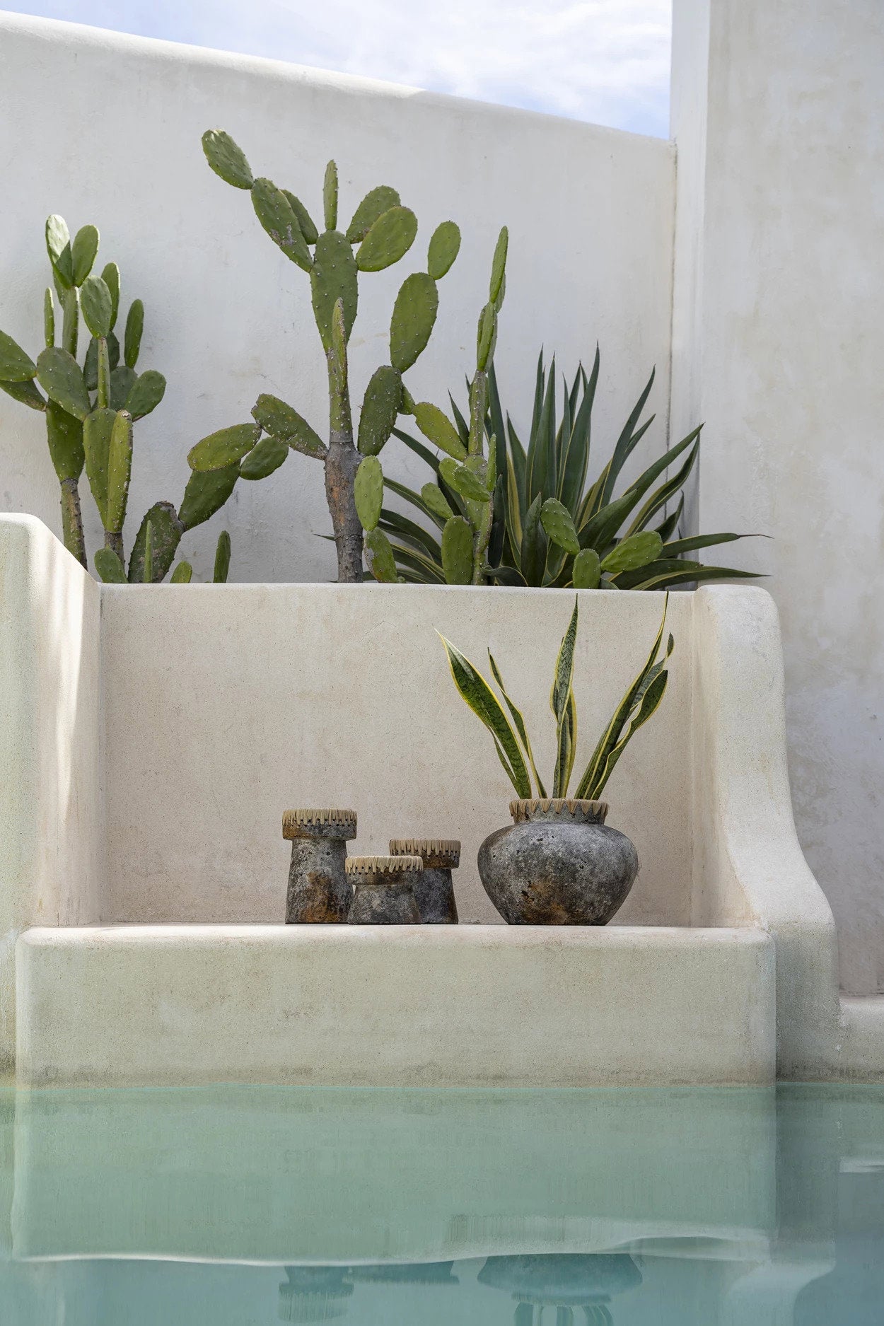 Madrid Vase - antikgrå - L - Nordic Unique