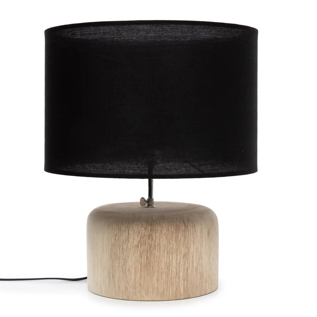 Bordslampa i teak - Natursvart