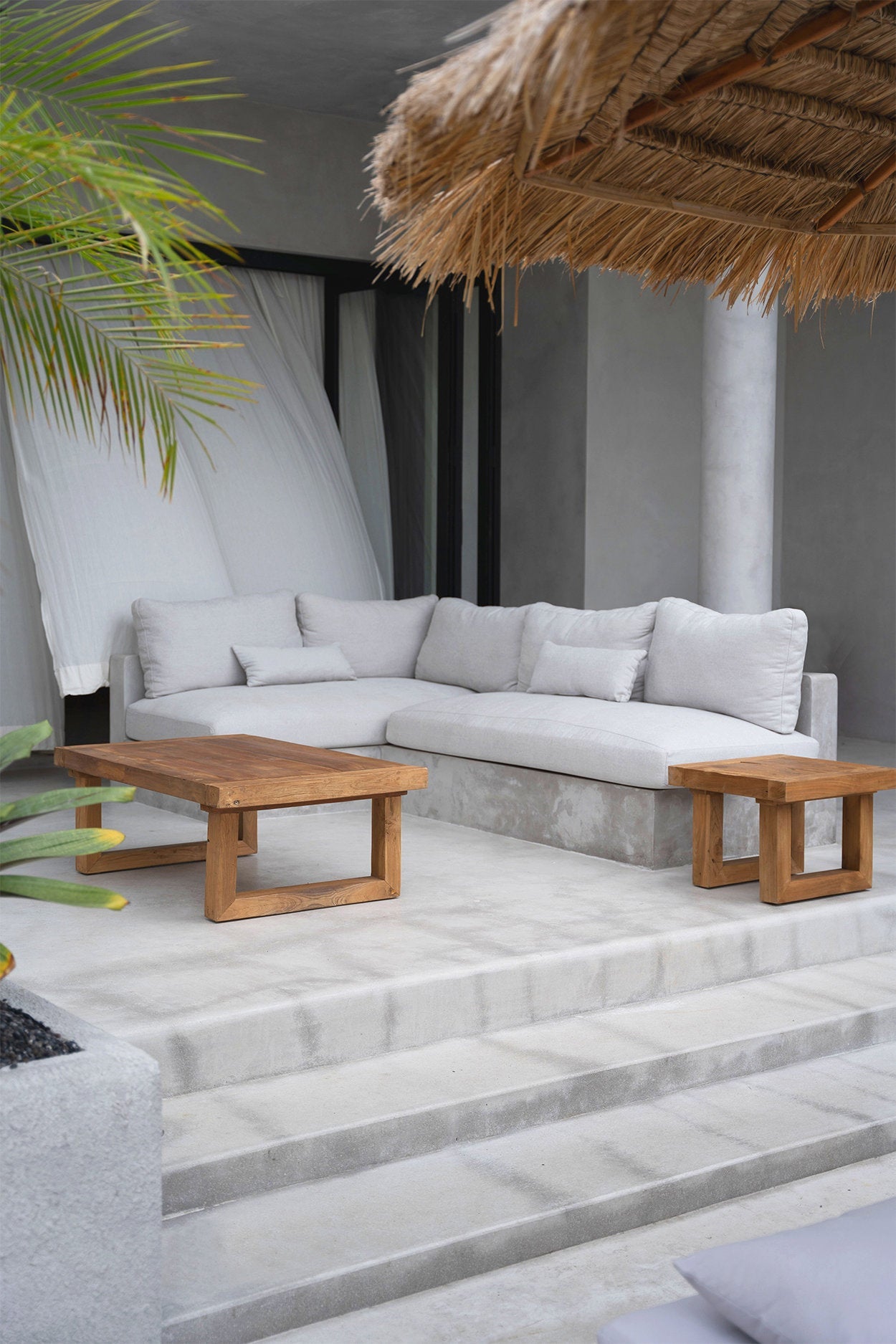 Sidobord i teak - Natur