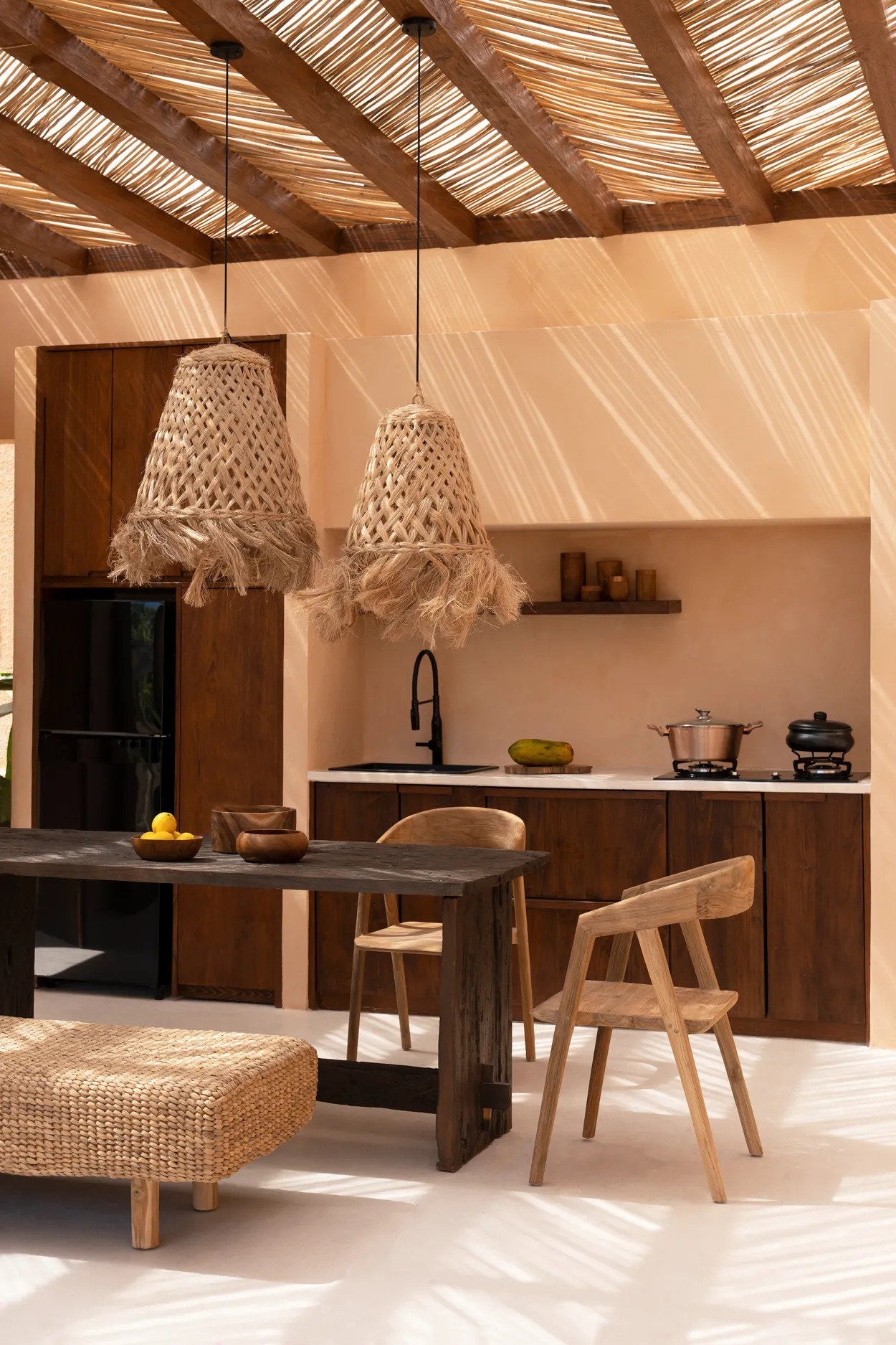 Abaca Jelly Fish Lamp Pendel - Naturlig - L