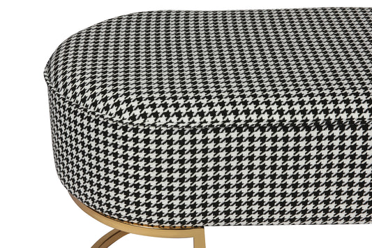 Bænk Athea 100 – Sort / Hvid / Guld - Nordic Unique