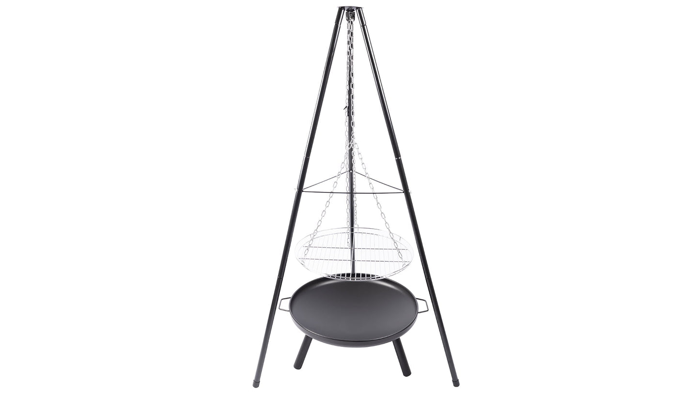 El Paso BBQ Bålfad Tripod – Sort/Sølv - Nordic Unique