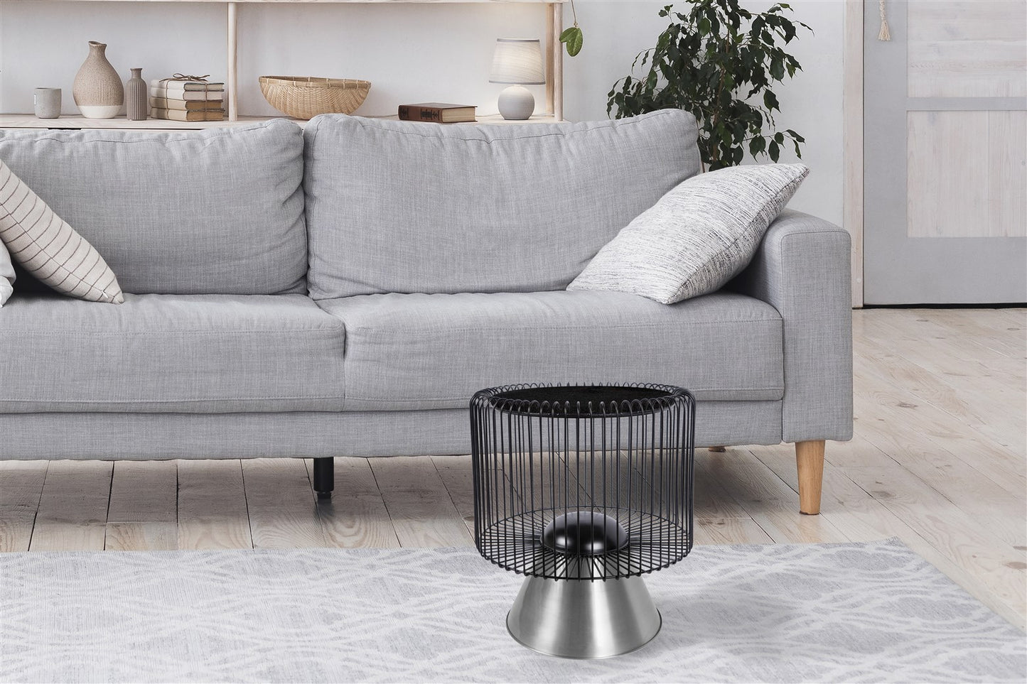 Sidebord Malibu 100 - Sort / Sølv - Nordic Unique