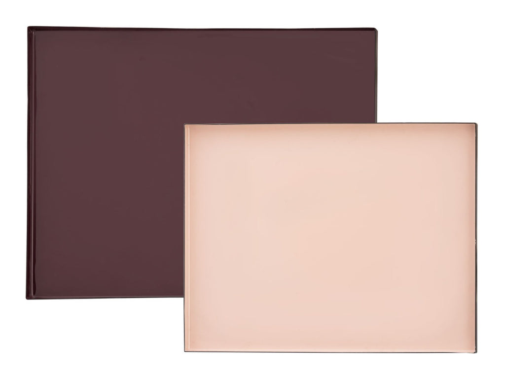 Dekorativt bord sæt, 2 stk. emalje lampeborde brun/lys - Nordic Unique