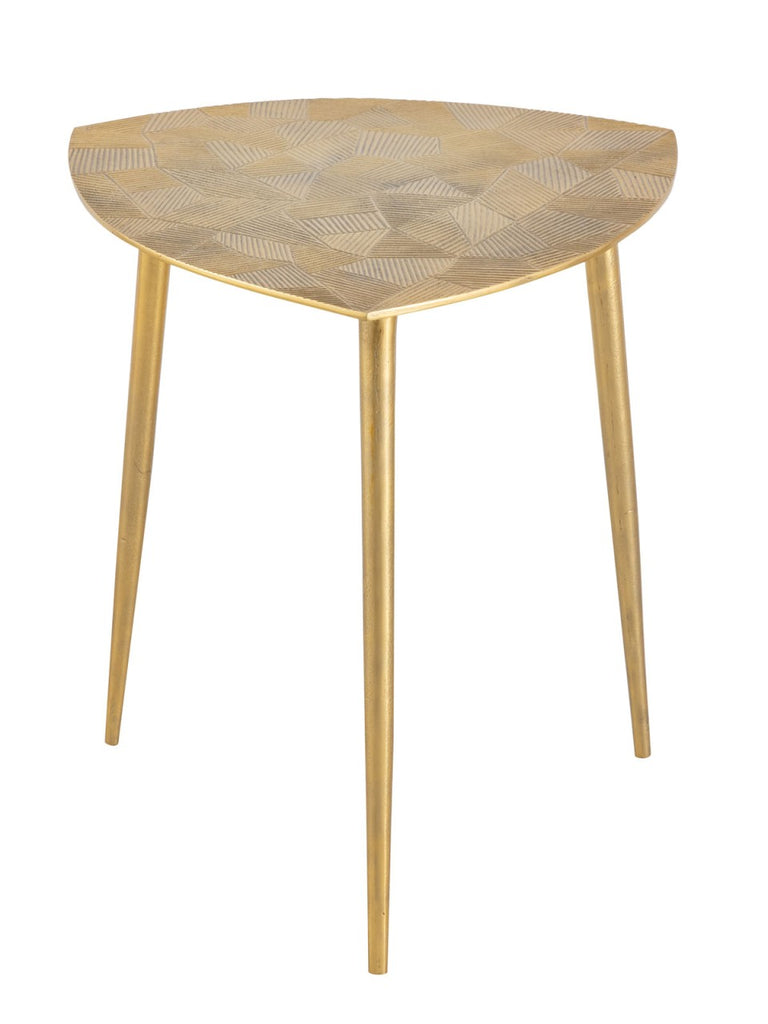 Sidebord i metal, trekantet klassisk design guld - Nordic Unique