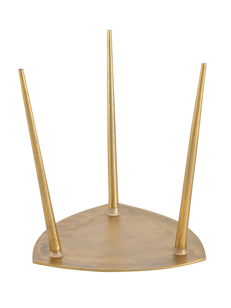 Sidebord i metal, trekantet klassisk design guld - Nordic Unique