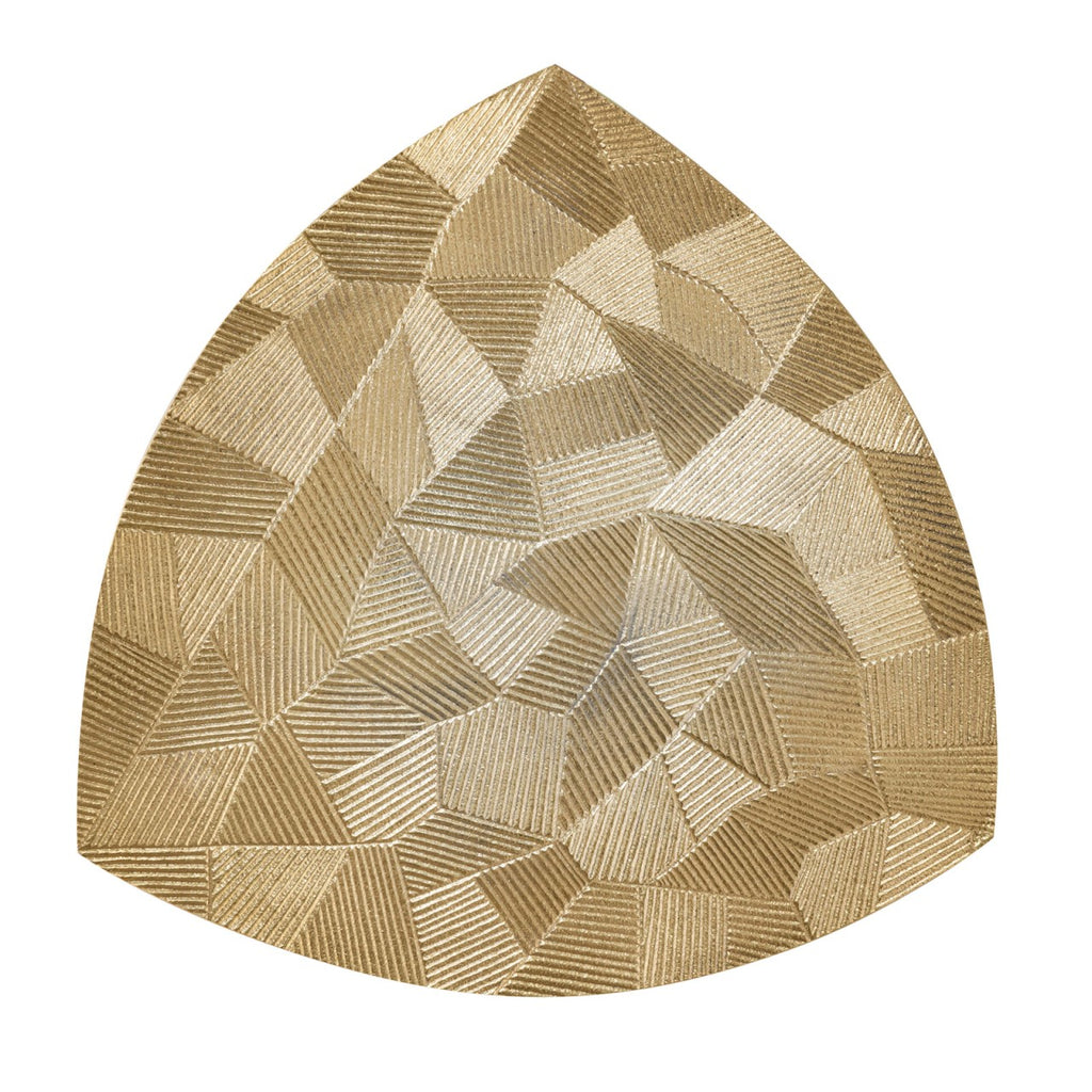 Sidebord i metal, trekantet klassisk design guld - Nordic Unique