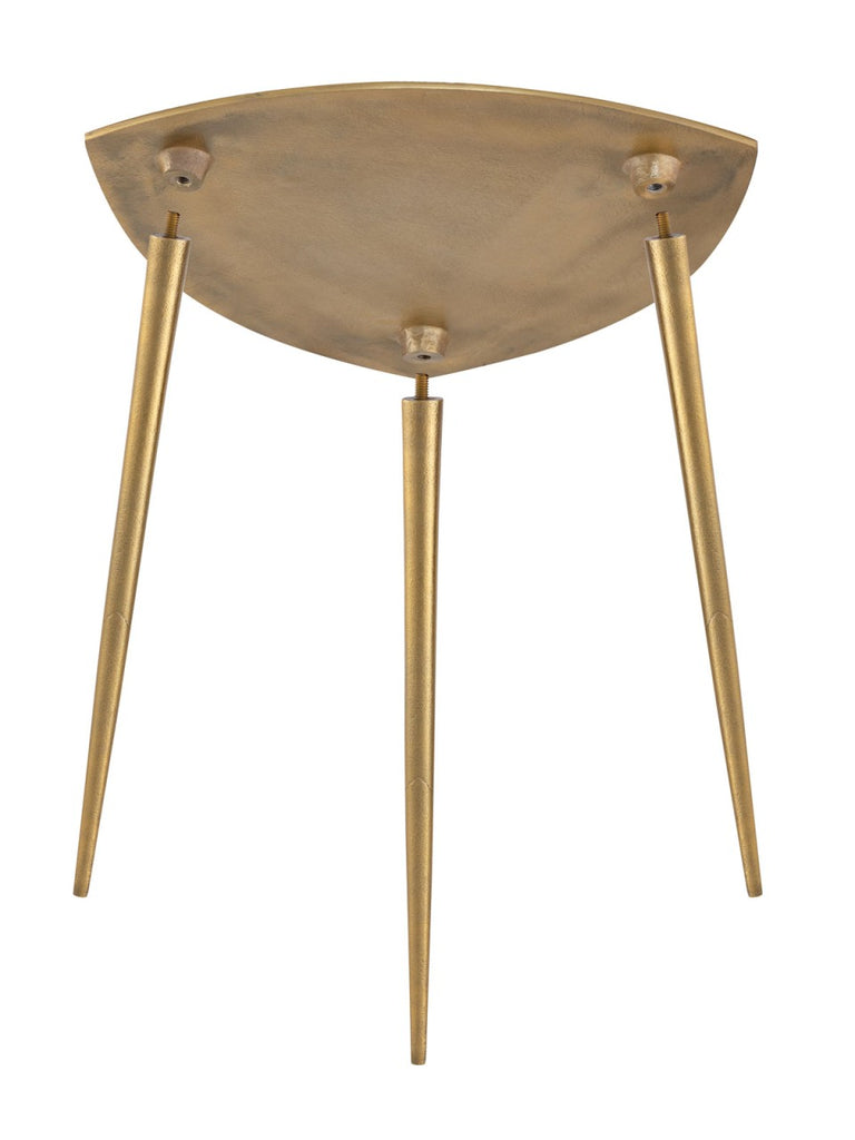 Sidebord i metal, trekantet klassisk design guld - Nordic Unique