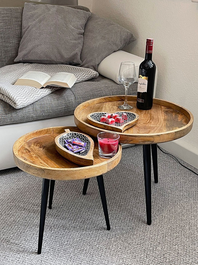 Sidebord/sofabord Ø40cm sort - Nordic Unique