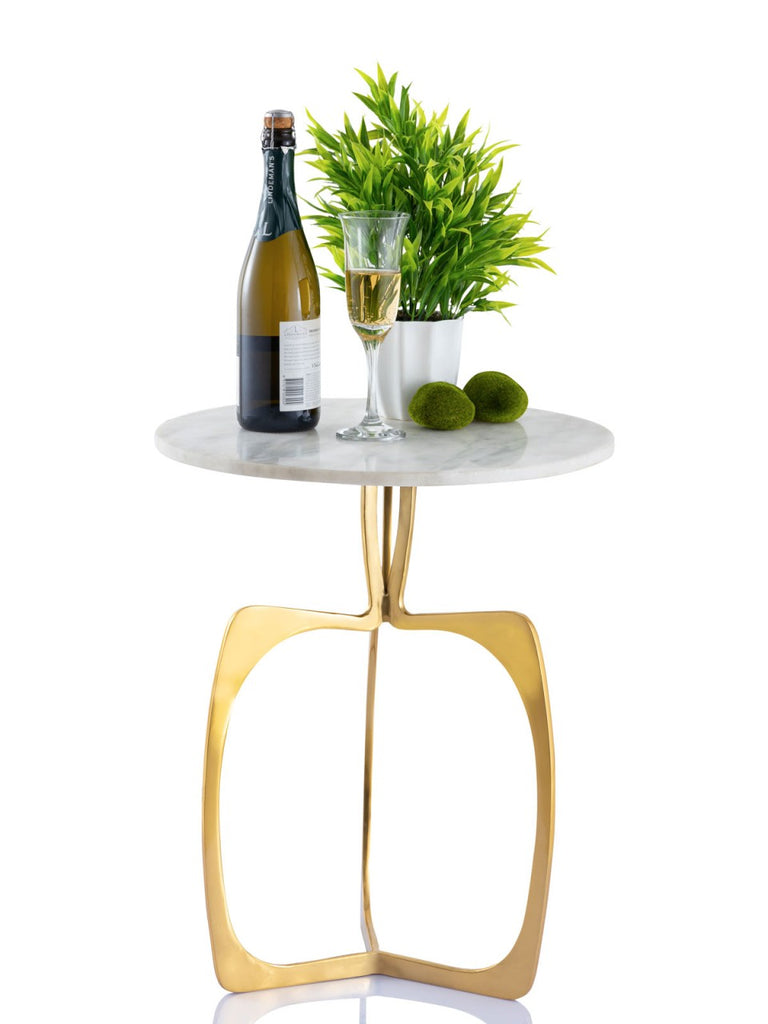 Sidebord i metal, rundt ø 45 x 56 cm