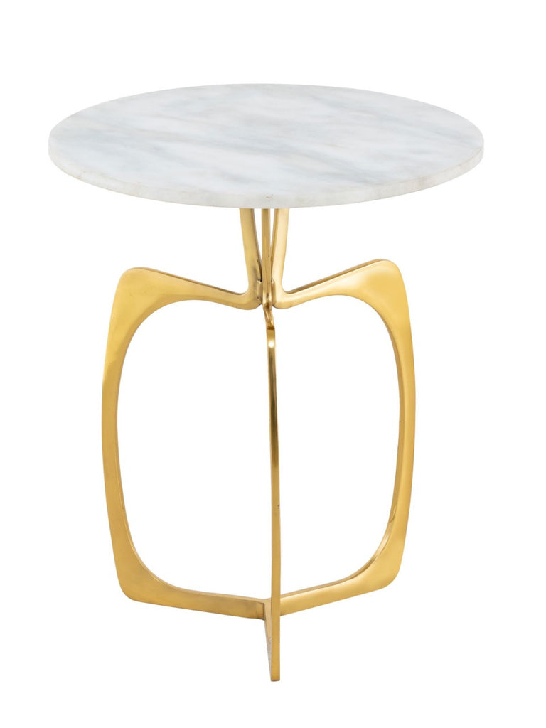 Sidebord i metal, rundt ø 45 x 56 cm