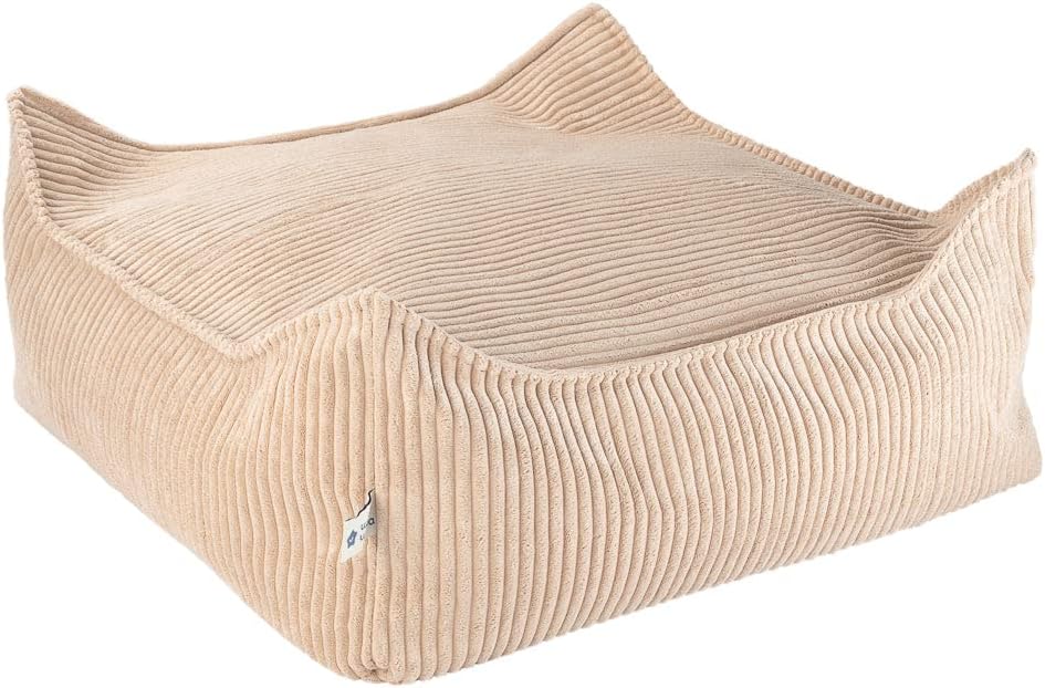 Brun Sukker Firkantet Ottoman Skammel - Nordic Unique