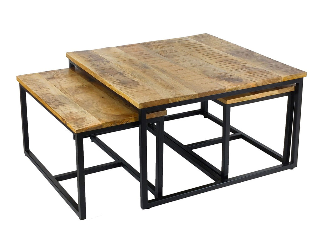 Sofabord 3-delt sæt med metalstel - Nordic Unique