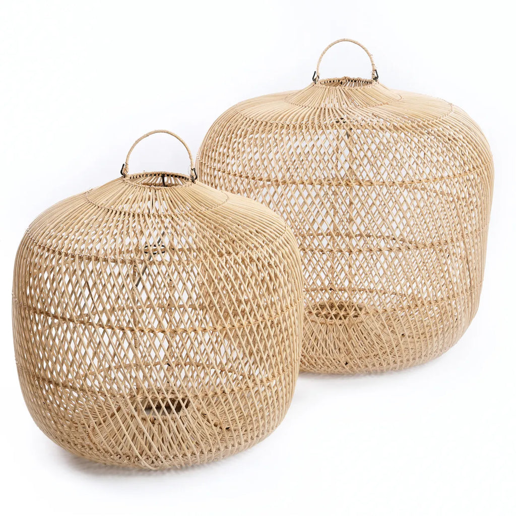 Batu Bolong Lampe Vedhæng - Naturlig - M