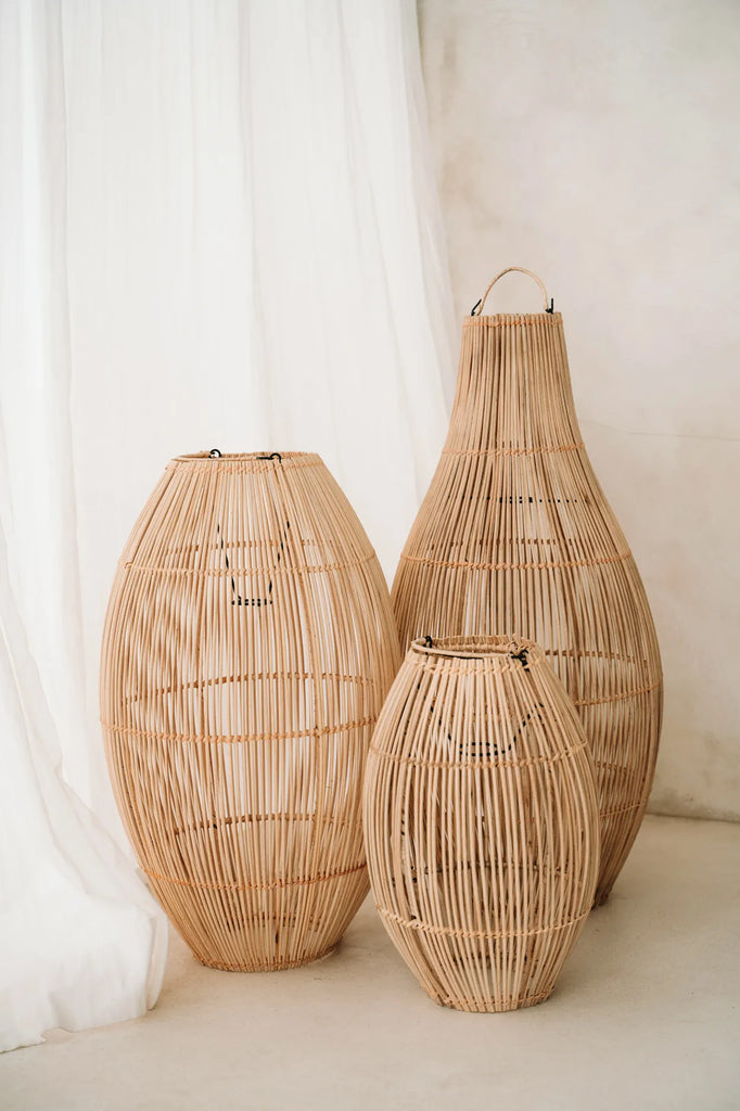 Flakonhalskæde Lampe Vedhæng - Naturlig - L