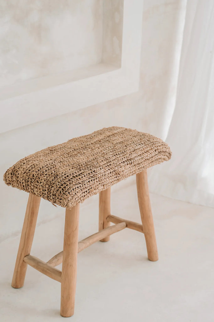 Raffia Bænken - Naturlig