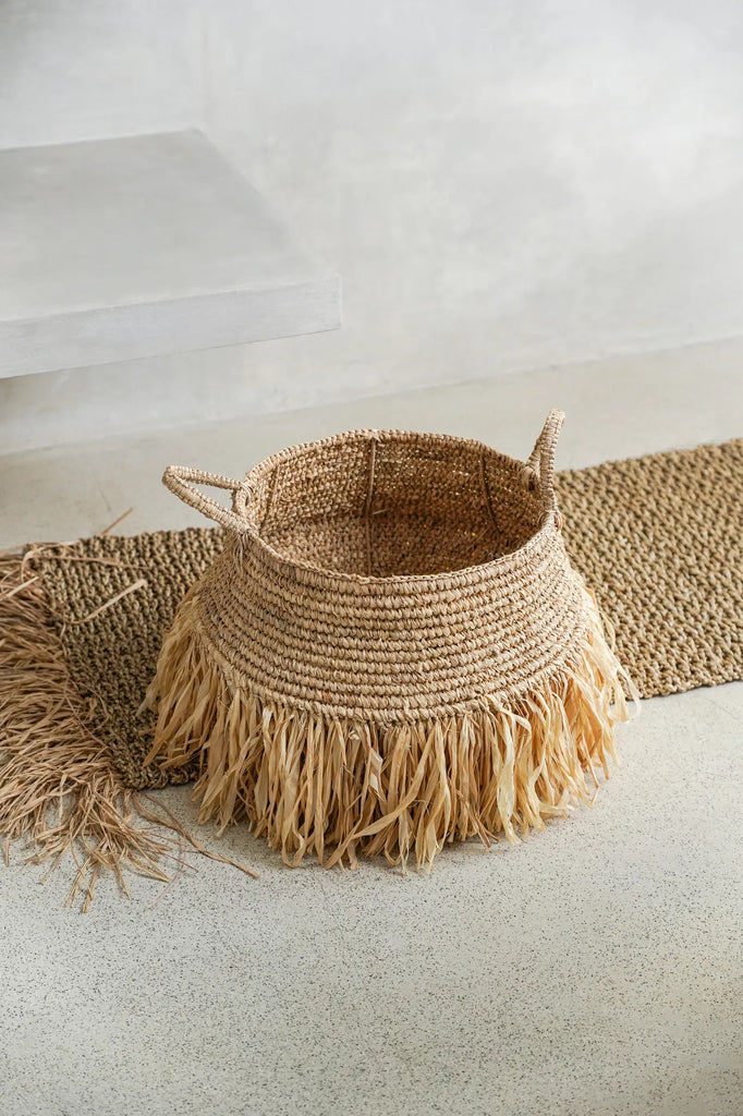 Raffia Deluxe Kurve - Naturlig - S