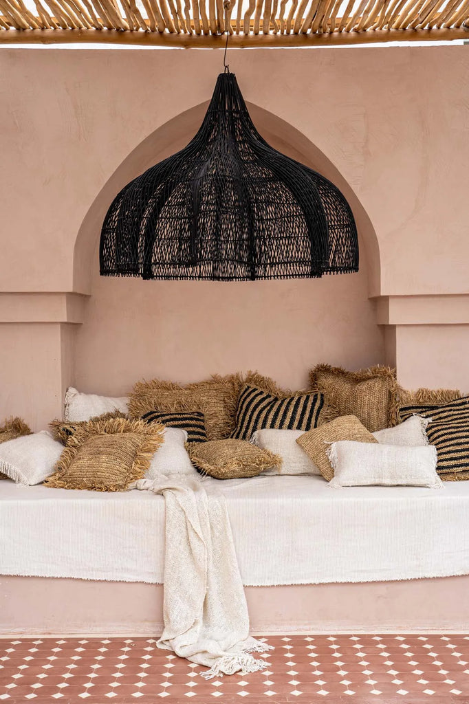 Raffia Pudebetræk Firkantet - Naturlig - 40x40cm - Nordic Unique