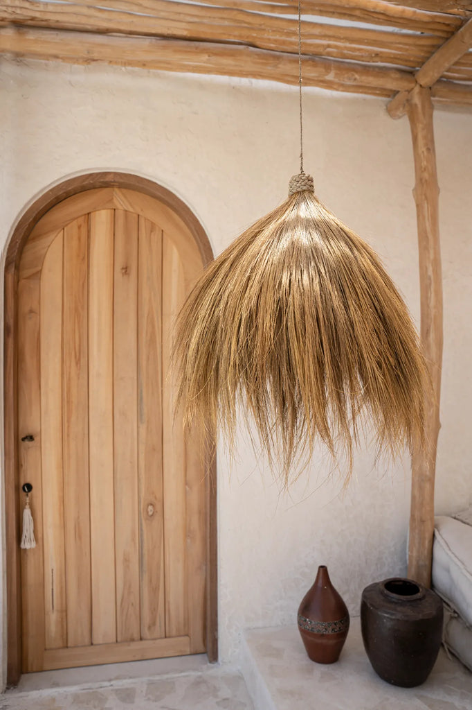Rayung Hytte Lampe Vedhæng - Naturlig - L