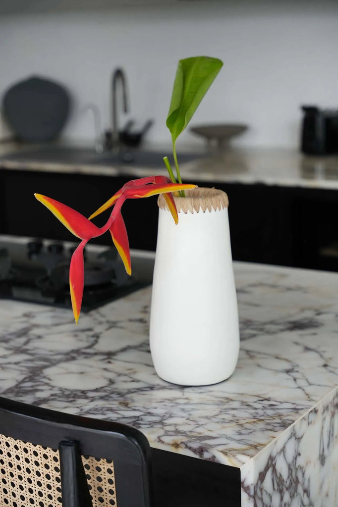 Paris Vase - Hvid Naturlig - L