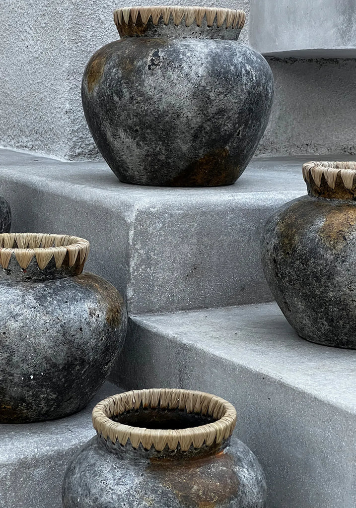 Madrid Vase - antikgrå - M