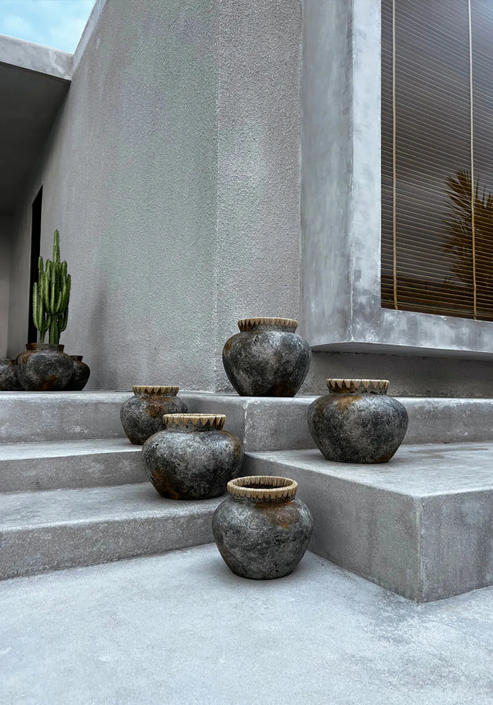 Madrid Vase - antikgrå - M