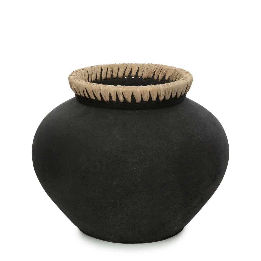 Madrid Vase - Sort Naturlig - L