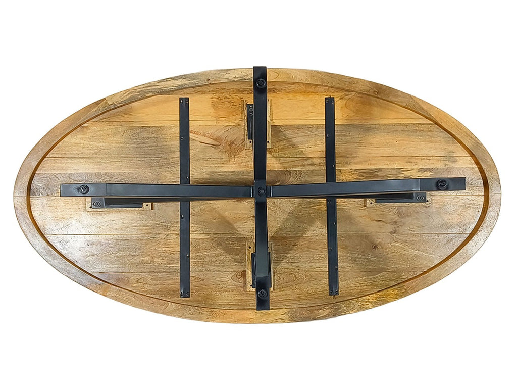 Spisebord oval 190x100cm i massivt mangotræ - Nordic Unique