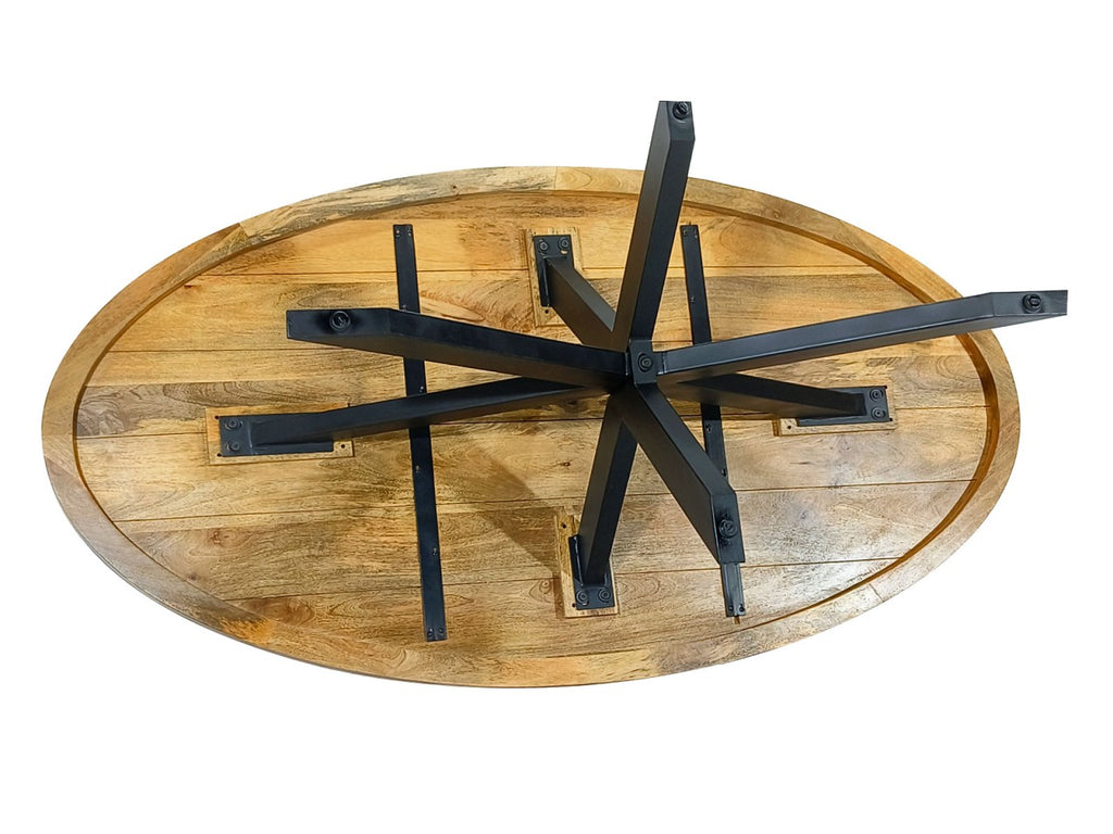 Spisebord oval 190x100cm i massivt mangotræ - Nordic Unique