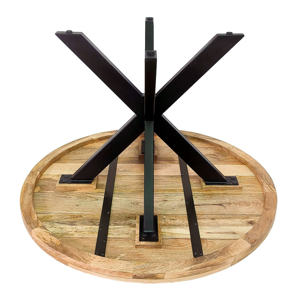 Spisebord rundt Ø120cm i massivt mangotræ - Nordic Unique