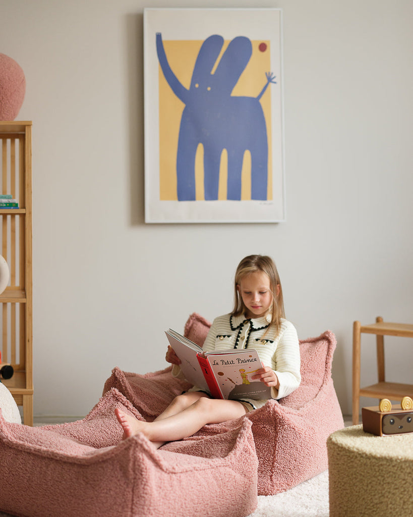 Guava Pink Firkantet Ottoman Skammel