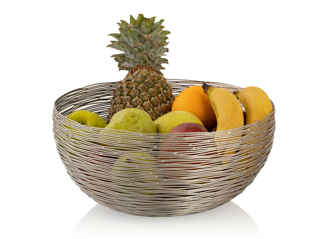 Frugtkurv ø 30 cm H 13 cm sølv - Nordic Unique