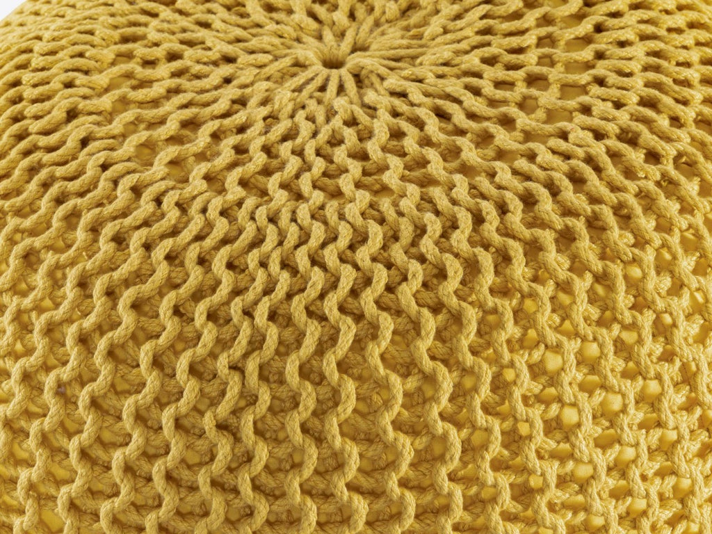 Puf/strikpuf premium Ø45cm 100% vandtæt gul - Nordic Unique