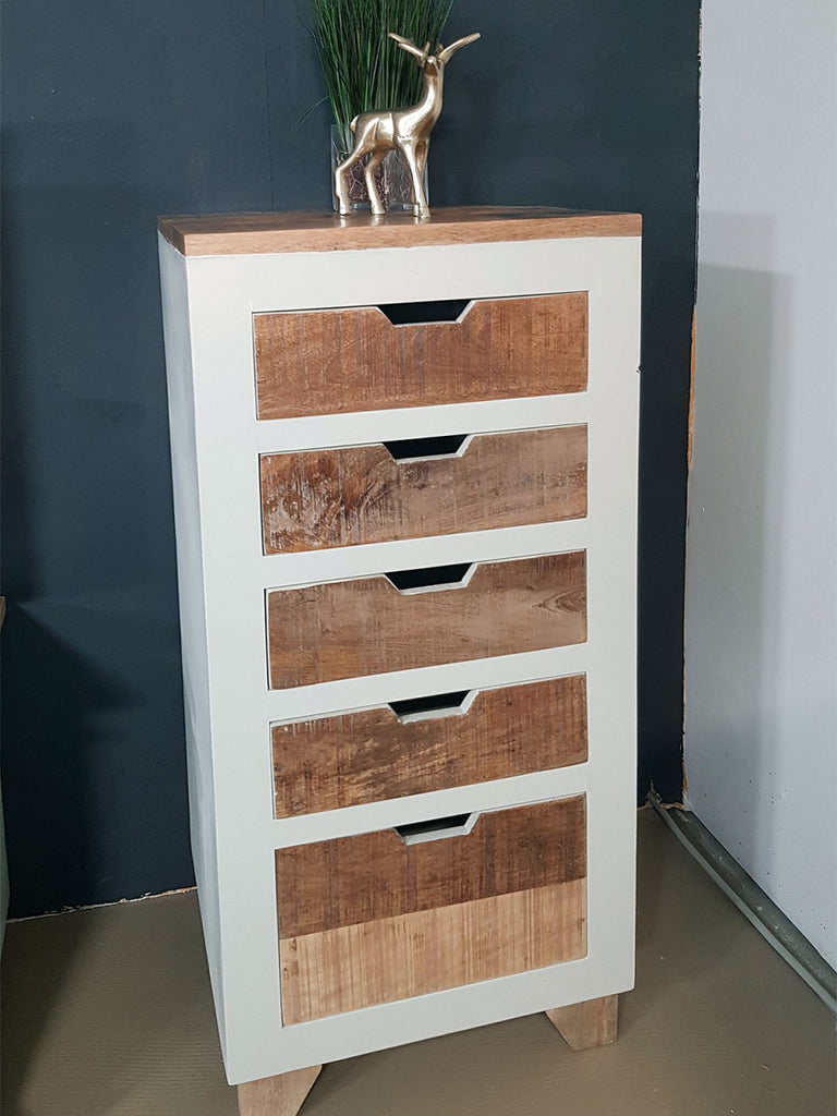 Skuffekommode B40xH92 cm i mangotræ